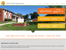Tablet Screenshot of cantonohioapartments.com